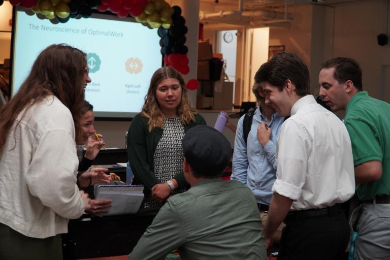 Seton Teaching Fellows discussing community formation and professional development