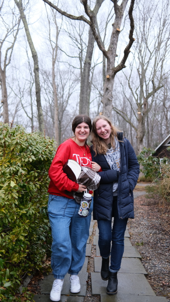 Rebecca and a fellow missionary on retreat.