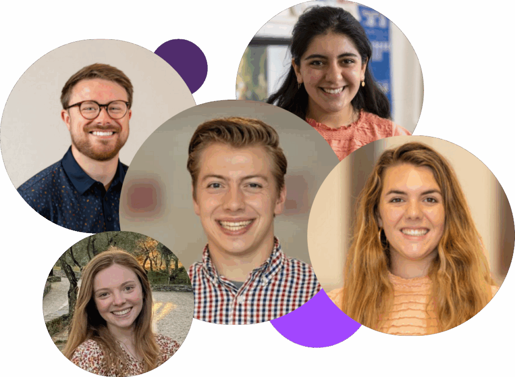 Images of Seton Teaching Fellows serving in schools and local communities, living in intentional faith-based housing, and participating in prayer, teaching, and service activities that support students and families in underserved areas.