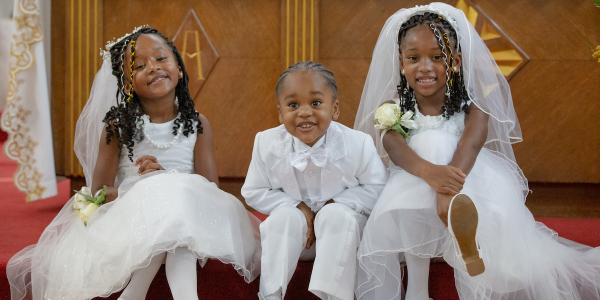 baptized El Camino Children in front of altar